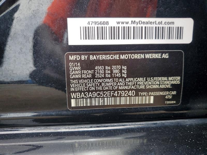 57040746 :رقم المزاد ، WBA3A9C52EF479240 vin ، 2014 Bmw 335 مزاد بيع