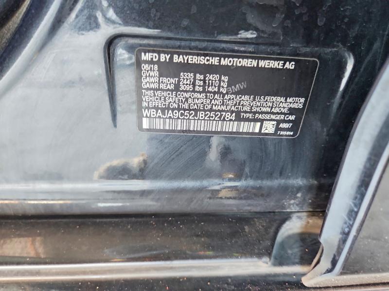 59391876 :رقم المزاد ، WBAJA9C52JB252784 vin ، 2018 Bmw 530e مزاد بيع