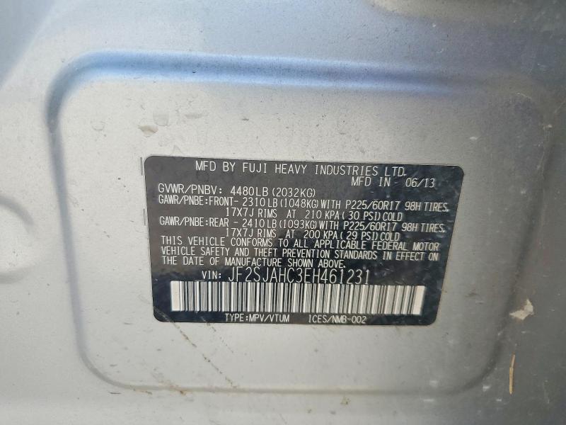 Продаж на аукціоні авто 2014 Subaru Forester, vin: JF2SJAHC3EH461231, номер лоту: 56242256