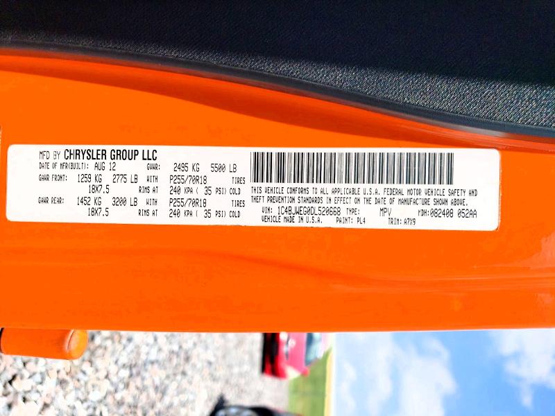 Продажа на аукционе авто 2013 Jeep Wrangler Unlimited, vin: 1C4BJWEG0DL520668, номер лота: 56301186