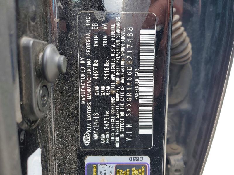 57383786 :رقم المزاد ، 5XXGR4A66DG217488 vin ، 2013 Kia Optima مزاد بيع