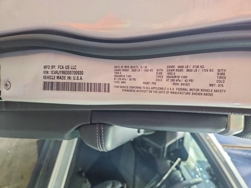Aukcja sprzedaży 2025 Jeep Grand Cherokee, vin: 1C4RJYB63S8700930, numer aukcji: 57950306