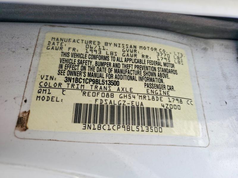Продажа на аукционе авто 2011 Nissan Versa, vin: 3N1BC1CP9BL513500, номер лота: 57743146