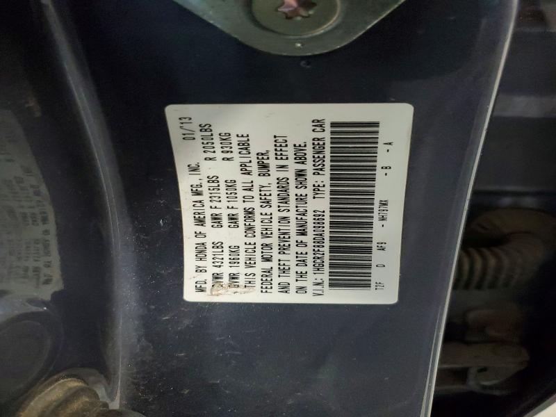 Продажа на аукционе авто 2013 Honda Accord, vin: 1HGCR2F88DA098692, номер лота: 55711036
