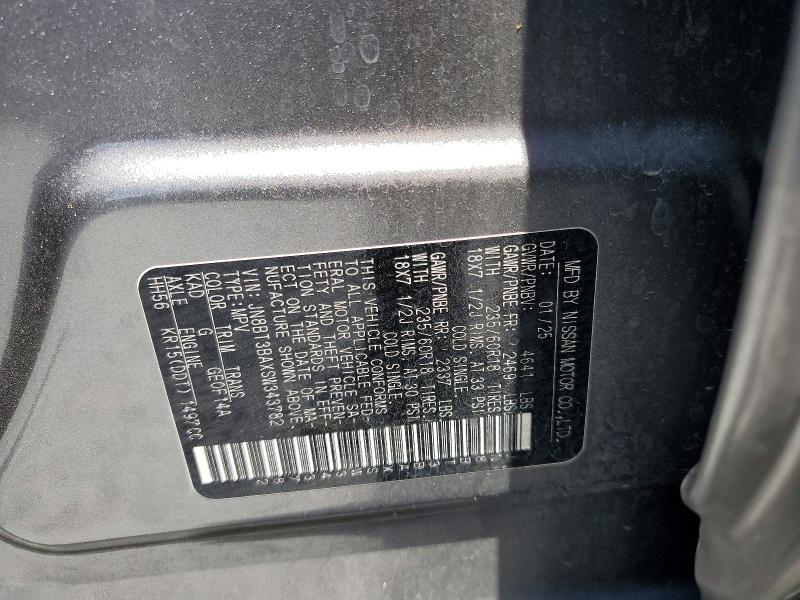 Продажа на аукционе авто 2025 Nissan Rogue, vin: JN8BT3BAXSW343782, номер лота: 57260896