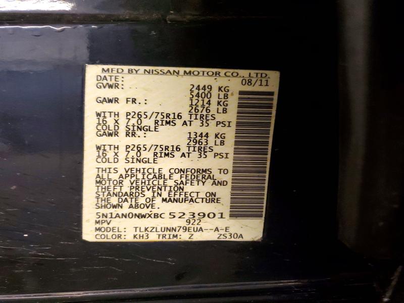Продажа на аукционе авто 2011 Nissan Xterra, vin: 5N1AN0NWXBC523901, номер лота: 57227326