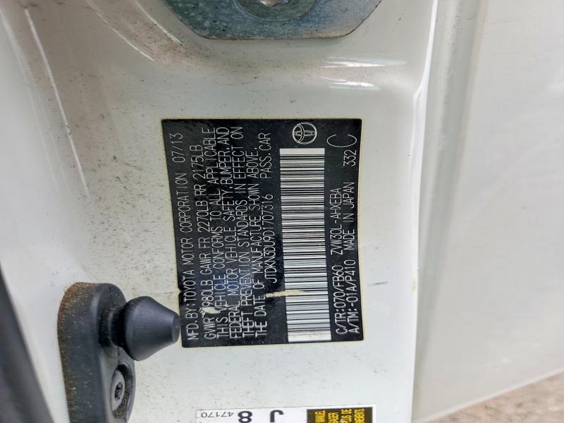 Продажа на аукционе авто 2013 Toyota Prius, vin: JTDKN3DU9D1707316, номер лота: 56876646