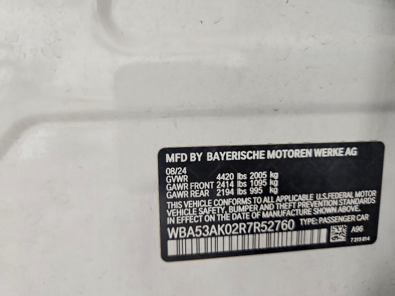 85793865 :رقم المزاد ، WBA53AK02R7R52760 vin ، 2024 Bmw 228i مزاد بيع