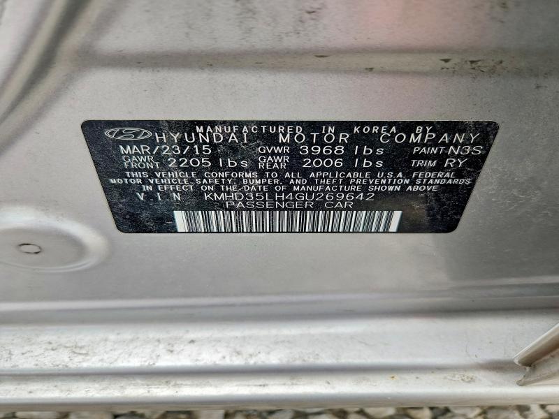 Продаж на аукціоні авто 2016 Hyundai Elantra Gt, vin: KMHD35LH4GU269642, номер лоту: 58948626