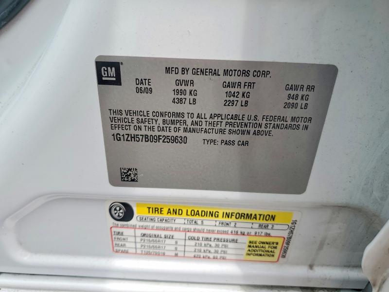 56166976 :رقم المزاد ، 1G1ZH57B09F259630 vin ، 2009 Chevrolet Malibu مزاد بيع