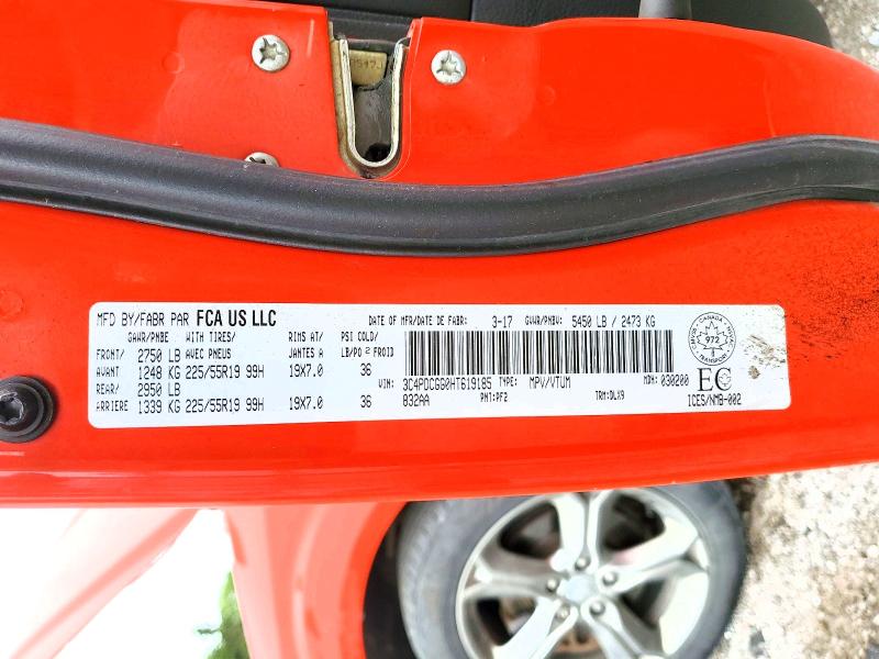 2017 Dodge Journey მანქანა იყიდება აუქციონზე, vin: 3C4PDCGG0HT619185, აუქციონის ნომერი: 57937076