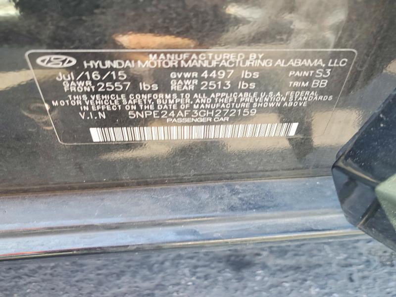 Продажа на аукционе авто 2016 Hyundai Sonata, vin: 5NPE24AF3GH272159, номер лота: 56625716