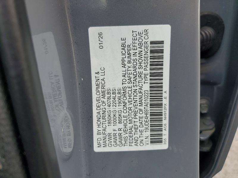55837176 :رقم المزاد ، 19UDE4H69TA010223 vin ، 2026 Acura Integra مزاد بيع