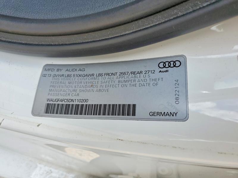 58221376 :رقم المزاد ، WAUGFAFC5DN110200 vin ، 2013 Audi A6 مزاد بيع