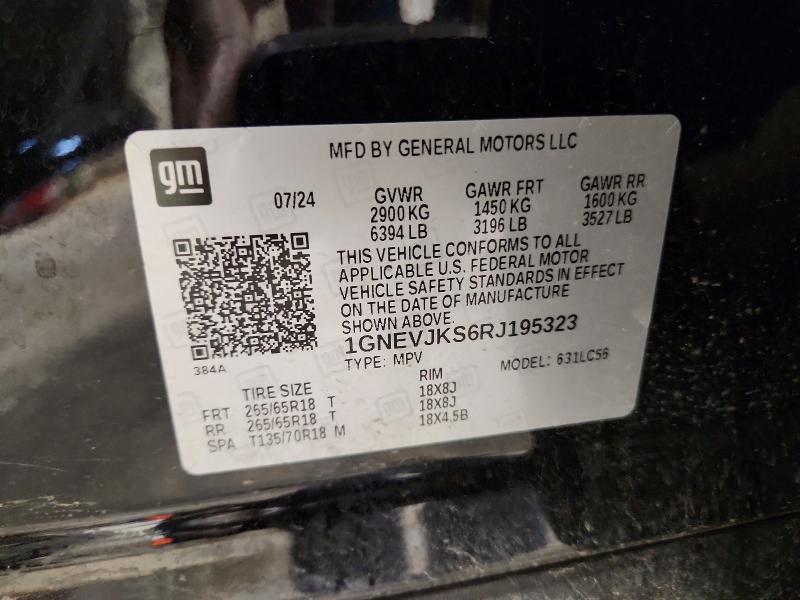 Продаж на аукціоні авто 2024 Chevrolet Traverse, vin: 1GNEVJKS6RJ195323, номер лоту: 55372856