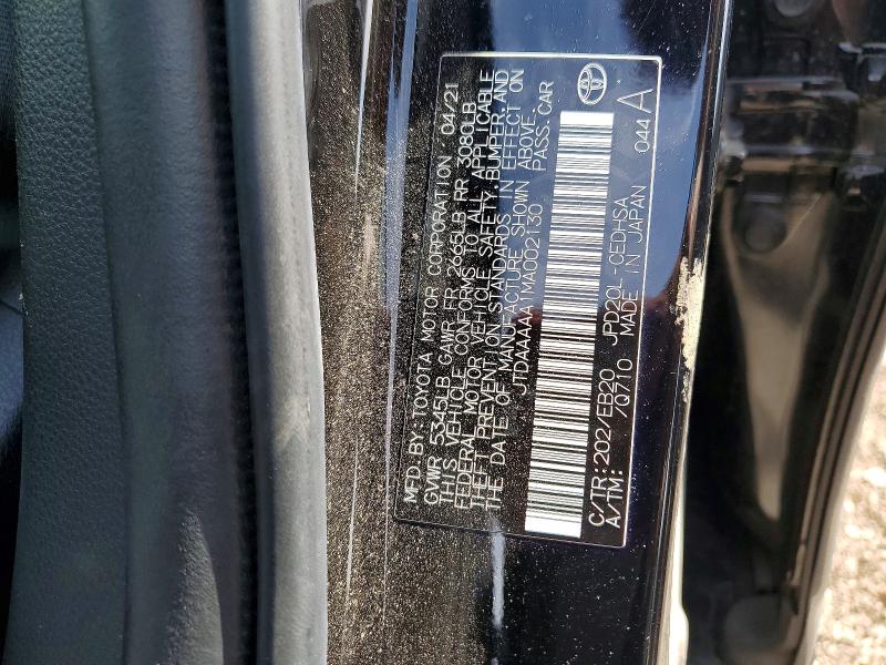 55711816 :رقم المزاد ، JTDAAAAA1MA002130 vin ، 2021 Toyota Mirai مزاد بيع