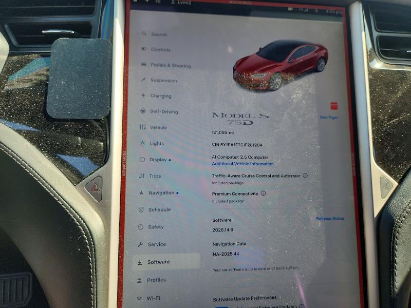Продажа на аукционе авто 2018 Tesla Model S, vin: 5YJSA1E23JF281204, номер лота: 56143676
