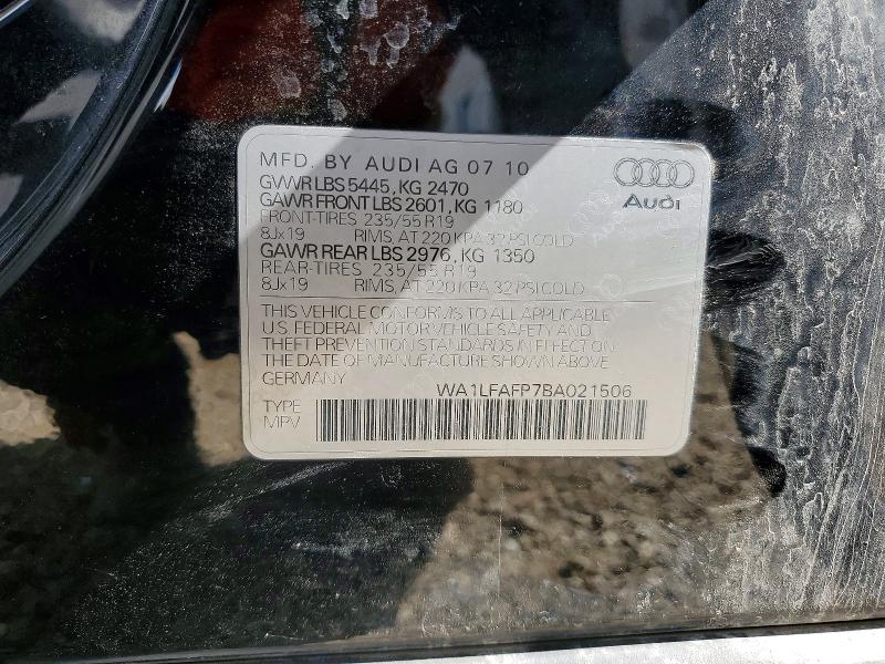 Aukcja sprzedaży 2011 Audi Q5, vin: WA1LFAFP7BA021506, numer aukcji: 57217166
