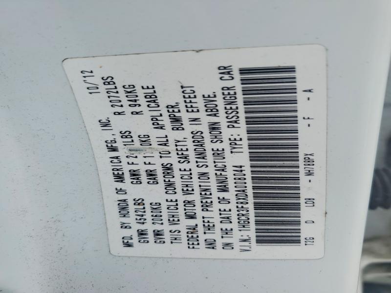 Aukcja sprzedaży 2013 Honda Accord, vin: 1HGCR3F8XDA008044, numer aukcji: 57206716