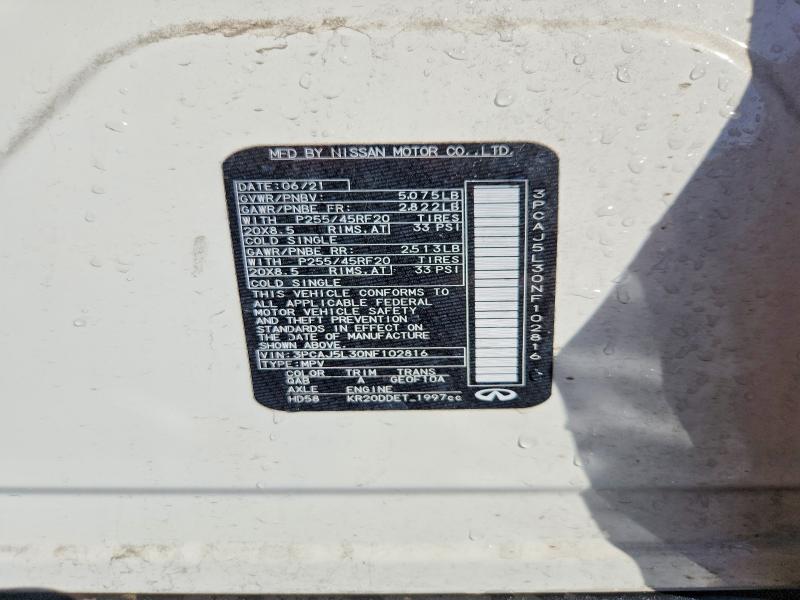 Продажа на аукционе авто 2022 Infiniti Qx55, vin: 3PCAJ5L30NF102816, номер лота: 57427406