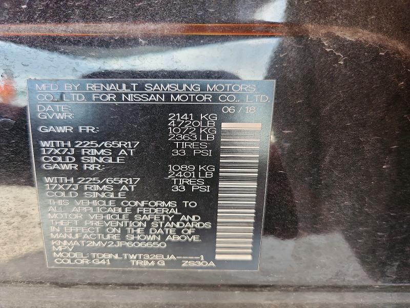 Aukcja sprzedaży 2018 Nissan Rogue, vin: KNMAT2MV2JP606650, numer aukcji: 55872616