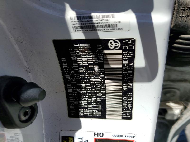 57629756 :رقم المزاد ، 5YFBURHE3HP716524 vin ، 2017 Toyota Corolla مزاد بيع