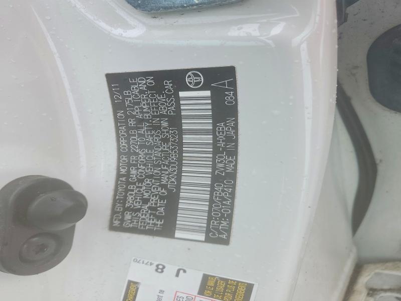 58038036 :رقم المزاد ، JTDKN3DU9B5373231 vin ، 2011 Toyota Prius مزاد بيع