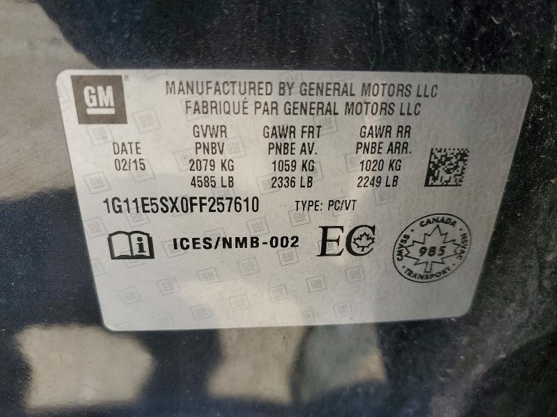Продаж на аукціоні авто 2015 Chevrolet Malibu, vin: 1G11E5SX0FF257610, номер лоту: 56088436