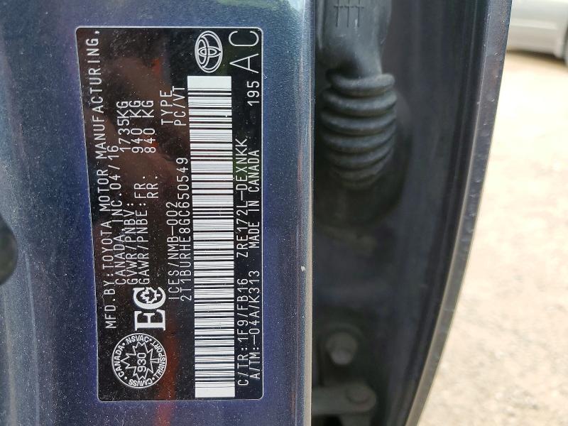 Продажа на аукционе авто 2016 Toyota Corolla, vin: 2T1BURHE8GC650549, номер лота: 57058416