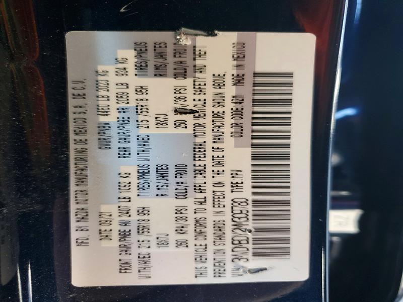 58762366 :رقم المزاد ، 3MVDMBDY2MM309780 vin ، 2021 Mazda Cx-30 مزاد بيع