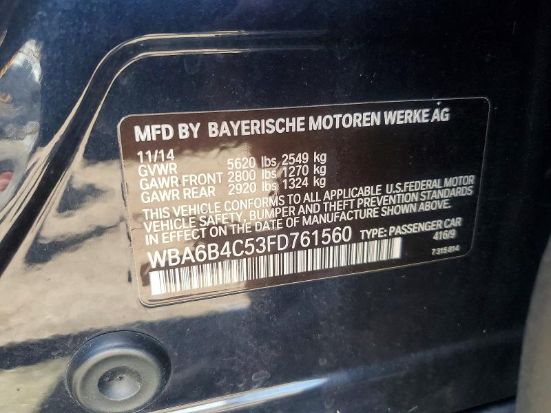 Aukcja sprzedaży 2015 Bmw Alpina B6, vin: WBA6B4C53FD761560, numer aukcji: 56484646