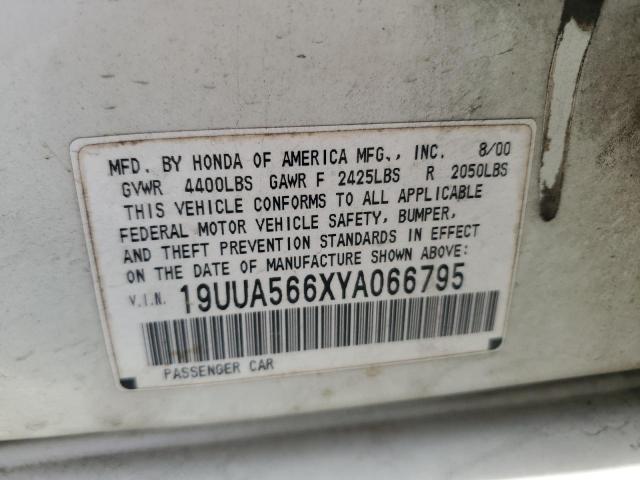 58461986 :رقم المزاد ، 19UUA566XYA066795 vin ، 2000 Acura 3.2tl مزاد بيع