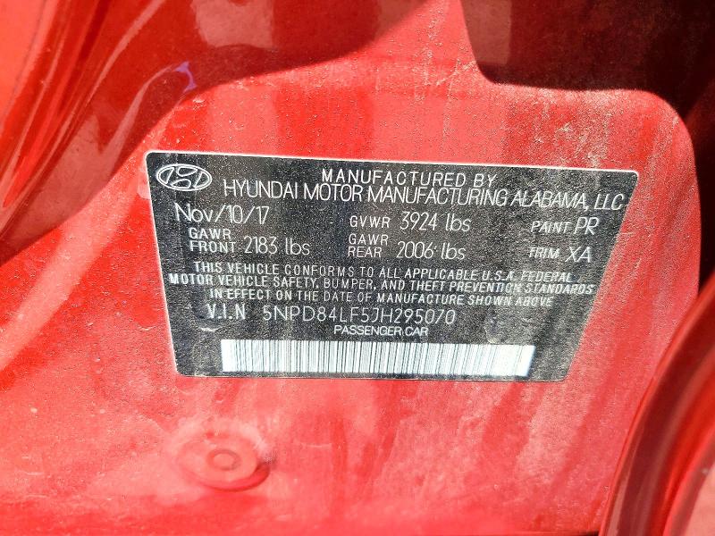 Aukcja sprzedaży 2018 Hyundai Elantra, vin: 5NPD84LF5JH295070, numer aukcji: 56735666