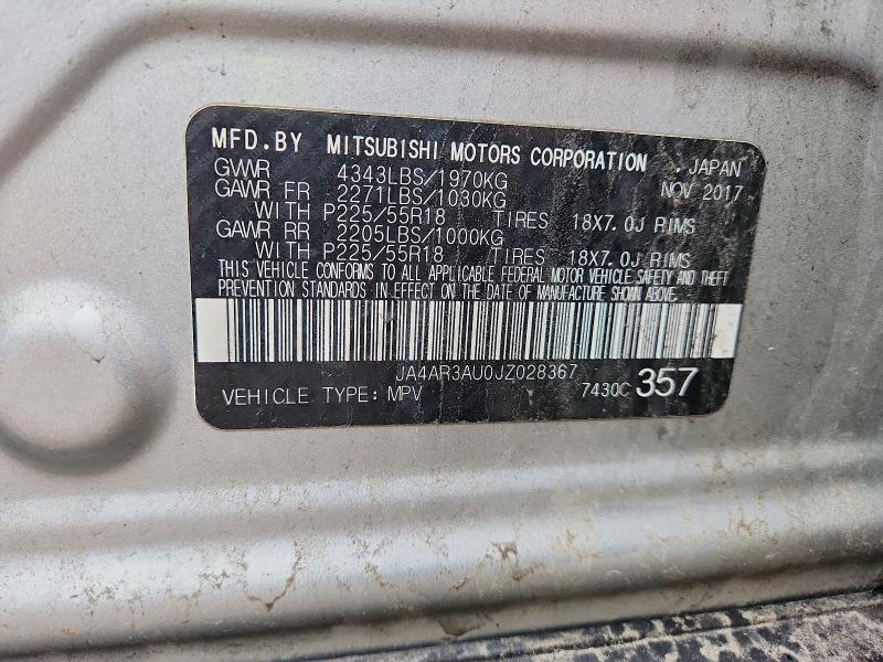 Продаж на аукціоні авто 2018 Mitsubishi Outlander Sport, vin: JA4AR3AU0JZ028367, номер лоту: 58899186