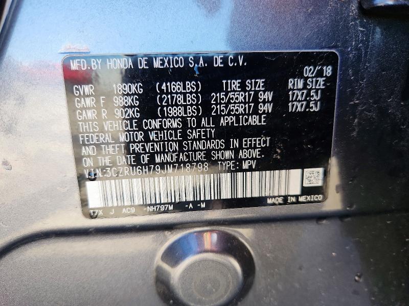 Продаж на аукціоні авто 2018 Honda Hr-v, vin: 3CZRU6H79JM718798, номер лоту: 56472576
