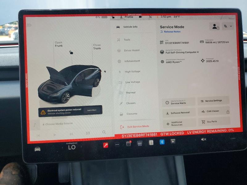 Aukcja sprzedaży 2024 Tesla Model 3, vin: 5YJ3E1EB6RF741881, numer aukcji: 53895326