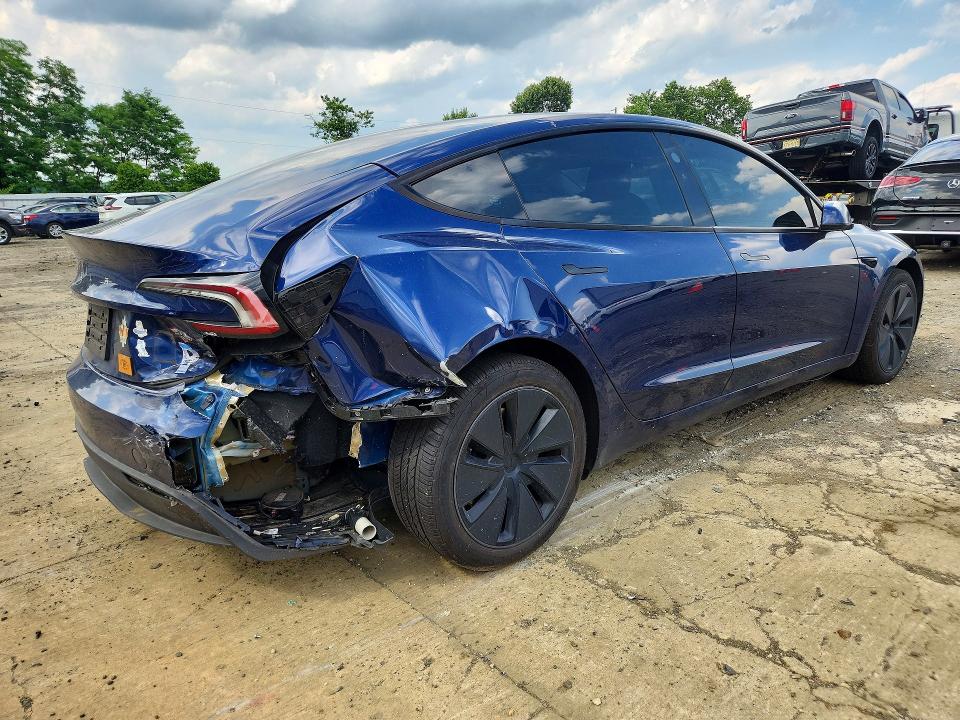 2024 Tesla Model 3 მანქანა იყიდება აუქციონზე, vin: 5YJ3E1EA6RF739989, აუქციონის ნომერი: 56954336