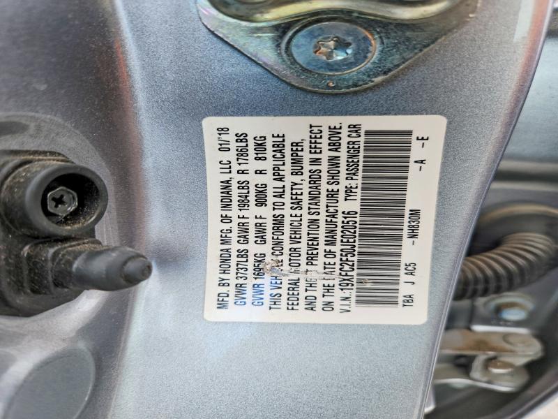 55881816 :رقم المزاد ، 19XFC2F50JE020516 vin ، 2018 Honda Civic مزاد بيع