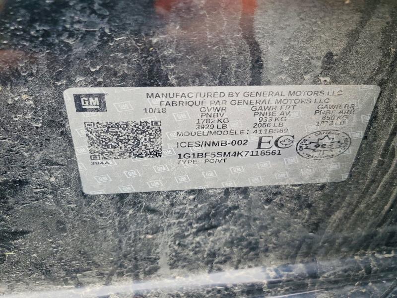 Продажа на аукционе авто 2019 Chevrolet Cruze, vin: 1G1BF5SM4K7118561, номер лота: 58616616