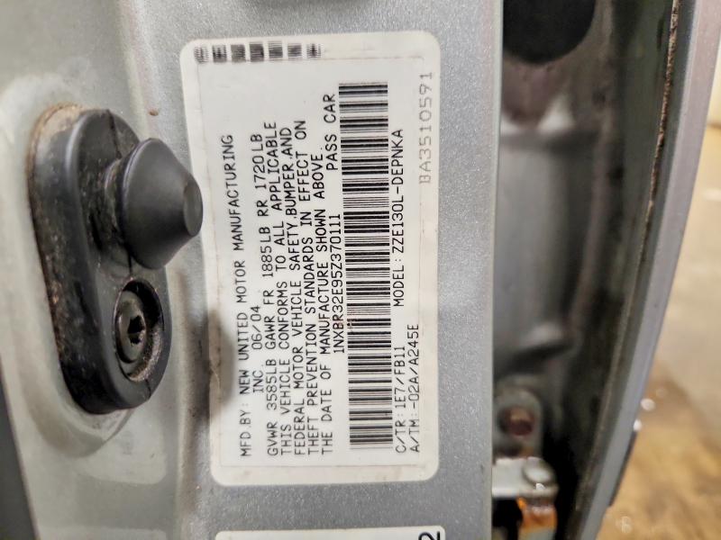 2005 Toyota Corolla მანქანა იყიდება აუქციონზე, vin: 1NXBR32E95Z370111, აუქციონის ნომერი: 56048666