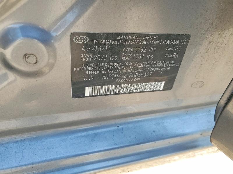 Aukcja sprzedaży 2011 Hyundai Elantra, vin: 5NPDH4AE1BH055347, numer aukcji: 58617976