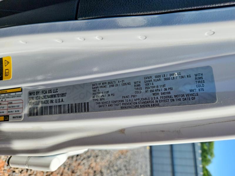 55940926 :رقم المزاد ، 1C4HJXEN4MW701897 vin ، 2021 Jeep Wrangler Unlimited مزاد بيع