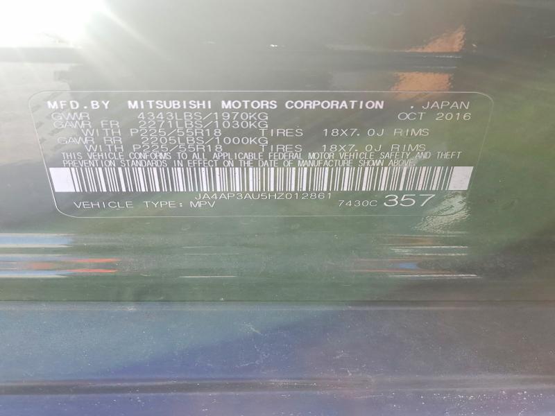 55670426 :رقم المزاد ، JA4AP3AU5HZ012861 vin ، 2017 Mitsubishi Outlander Sport مزاد بيع