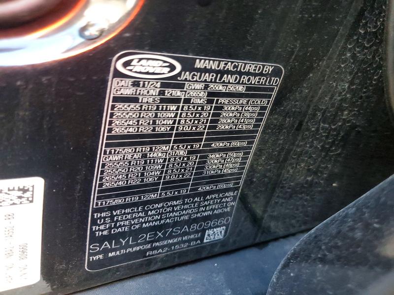 Продажа на аукционе авто 2025 Land Rover Range Rover Velar, vin: SALYL2EX7SA809660, номер лота: 57476636