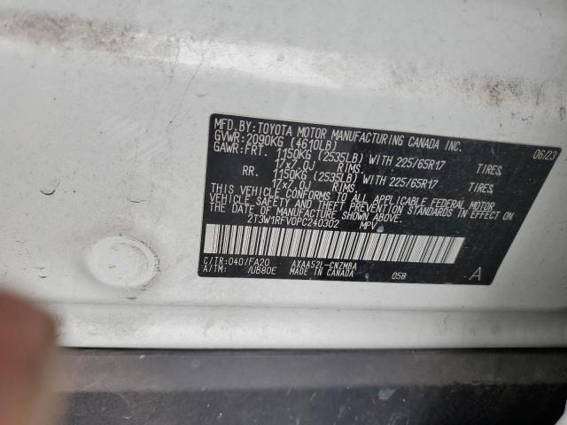 Aukcja sprzedaży 2023 Toyota Rav4, vin: 2T3W1RFV0PC240302, numer aukcji: 55737536