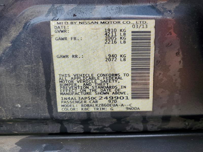 Aukcja sprzedaży 2013 Nissan Altima, vin: 1N4AL3AP5DC249901, numer aukcji: 57219656