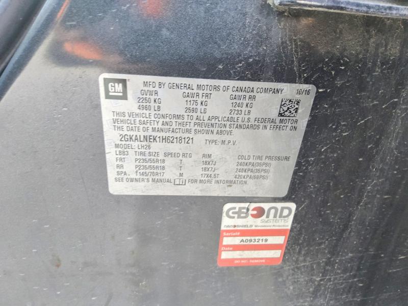 Продажа на аукционе авто 2017 Gmc Terrain, vin: 2GKALNEK1H6218121, номер лота: 56525096