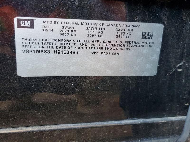 Продажа на аукционе авто 2017 Cadillac Xts, vin: 2G61M5S31H9153486, номер лота: 58312466