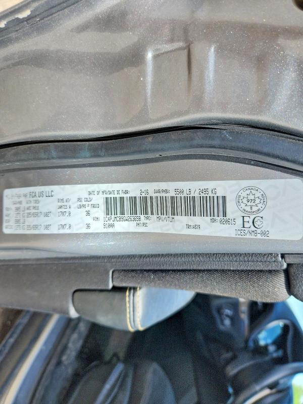 Продаж на аукціоні авто 2016 Jeep Cherokee, vin: 1C4PJMCB9GW263658, номер лоту: 56732146