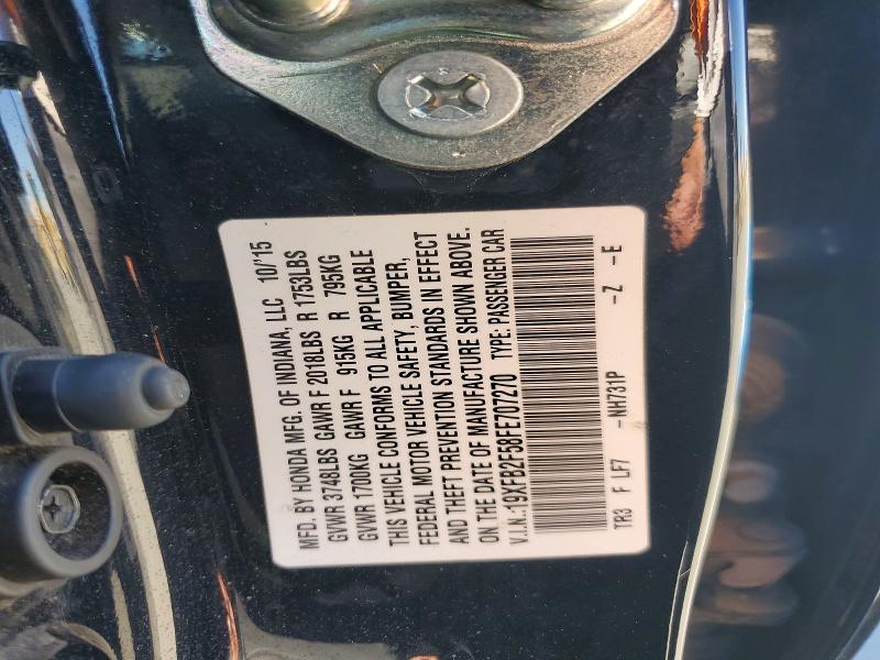 Aukcja sprzedaży 2015 Honda Civic, vin: 19XFB2F58FE707270, numer aukcji: 58075466